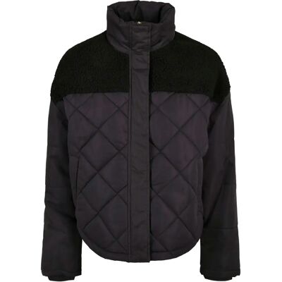 Damenjacke Urban Classics diamond quilt puffer oversized Noir L Femme Damenjacke Urban Classics diamond quilt puffer oversized Noir L Femme