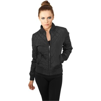 Urban Classics Parka Damen Urban Classic diamond nylon Noir M Femme Urban Classics Parka Damen Urban Classic diamond nylon Noir M Femme