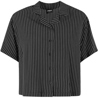 Kurzarmbluse aus Viskose für Damen Urban Classics Resort Noir S Femme Kurzarmbluse aus Viskose für Damen Urban Classics Resort Noir S Femme