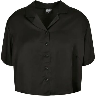 Kurzarmhemd Frau Urban Classics Viscose Satin Resort Noir XS Femme Kurzarmhemd Frau Urban Classics Viscose Satin Resort Noir XS Femme