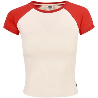 Urban Classics Damen Ladies Organic Stretch Short Retro Baseball Shirt - Baseball Shirt Urban Classics Damen Ladies Organic Stretch Short Retro Baseball Shirt - Baseball Shirt