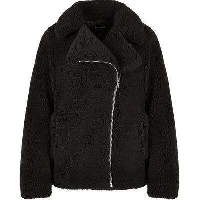 Sherpa Biker Fleece Frau Urban Classics Noir 2XL Femme Sherpa Biker Fleece Frau Urban Classics Noir 2XL Femme