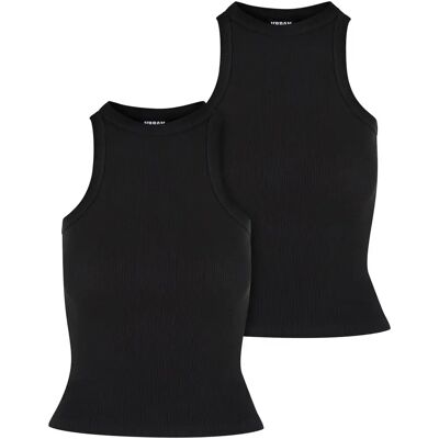 Damen-Top Urban Classics Racer Back (x2) Noir S Femme Damen-Top Urban Classics Racer Back (x2) Noir S Femme