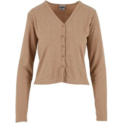 Strickjacke, Damen Urban Classics Rib Beige S Femme Strickjacke, Damen Urban Classics Rib Beige S Femme