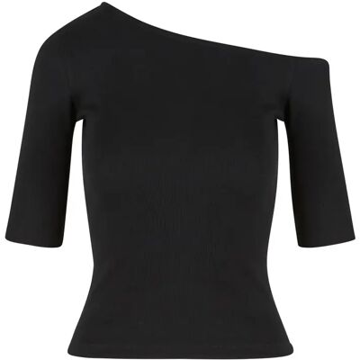 T-Shirt Urban Classics Organic Asymmetric Rib Noir XS Femme T-Shirt Urban Classics Organic Asymmetric Rib Noir XS Femme
