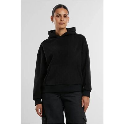 Oversized Velours Hoodie für Damen Urban Classics Noir L Femme Oversized Velours Hoodie für Damen Urban Classics Noir L Femme