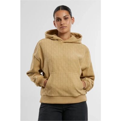 Oversized Velours Hoodie für Damen Urban Classics Beige S Femme Oversized Velours Hoodie für Damen Urban Classics Beige S Femme