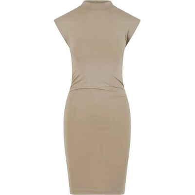 Kurzes Baumwoll-Jersey-Kleid für Frauen Urban Classics Beige L Femme Kurzes Baumwoll-Jersey-Kleid für Frauen Urban Classics Beige L Femme