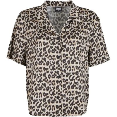 Kurzarmhemd, Damen Urban Classics Leo Resort Jaune XS Femme Kurzarmhemd, Damen Urban Classics Leo Resort Jaune XS Femme