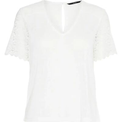 T-Shirt Damen Vero Moda Mora Blanc S Femme T-Shirt Damen Vero Moda Mora Blanc S Femme