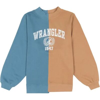 Sweatshirt Rundhalsausschnitt Frau Wrangler 2Way Bleu L Femme Sweatshirt Rundhalsausschnitt Frau Wrangler 2Way Bleu L Femme