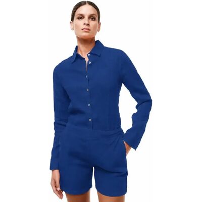Langarmshirt Damen Haris Cotton Essentials Bleu XS Femme Langarmshirt Damen Haris Cotton Essentials Bleu XS Femme
