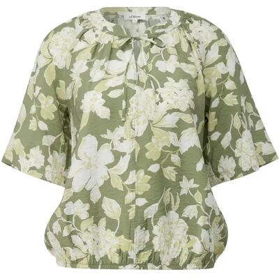 Fließende Viskosebluse mit Rüschen und Schleife Damen s.Oliver Vert 34 Femme Fließende Viskosebluse mit Rüschen und Schleife Damen s.Oliver Vert 34 Femme
