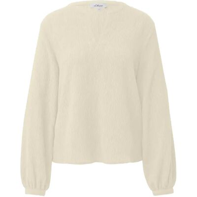 Lässige Bluse mit Rundhals für Damen s.Oliver Beige 46 Femme Lässige Bluse mit Rundhals für Damen s.Oliver Beige 46 Femme