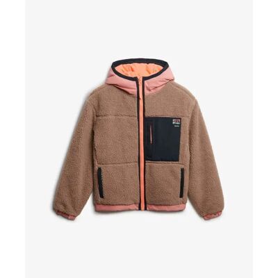 Damen Sherpa-Fleecejacke Superdry Bleu XS Femme Damen Sherpa-Fleecejacke Superdry Bleu XS Femme