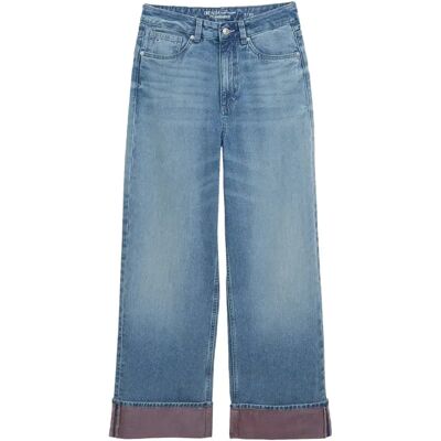 Hohe Taille Wide Jeans mit Umschlag Damen Tom Tailor Denim Linou Bleu XLx32 Femme Hohe Taille Wide Jeans mit Umschlag Damen Tom Tailor Denim Linou Bleu XLx32 Femme