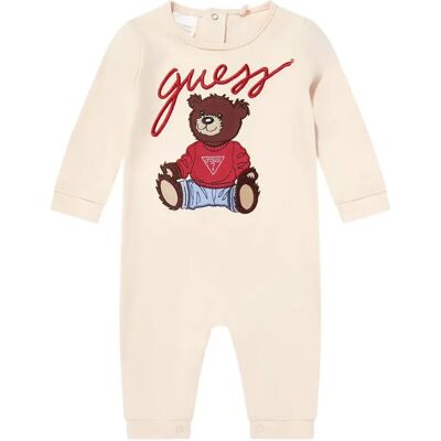 Strampler, Baby Guess Interlock Overall Beige 12 mois Mixte Strampler, Baby Guess Interlock Overall Beige 12 mois Mixte