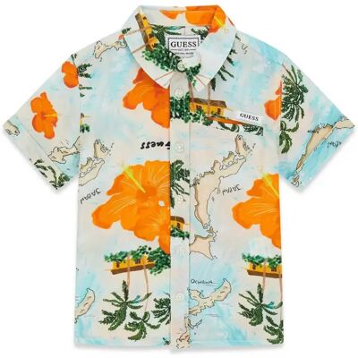 Kurzärmliges Popeline-Hemd für Baby Jungen Guess Orange 12 mois Homme Kurzärmliges Popeline-Hemd für Baby Jungen Guess Orange 12 mois Homme