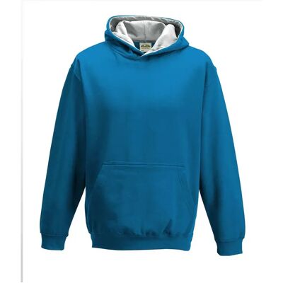 Just Hoods JH003K 5/6 Safirblau/Flieder Sweatshirt & -jacke - Kinder Varsity Hoodie Just Hoods JH003K 5/6 Safirblau/Flieder Sweatshirt & -jacke - Kinder Varsity Hoodie