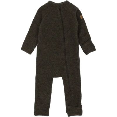 Mikk-Line Noos Wolle Overall - Dunkelbraun Melange - 3 Jahre - Overalls Mikk-Line Noos Wolle Overall - Dunkelbraun Melange - 3 Jahre - Overalls