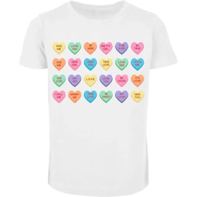 Mädchen-T-Shirt Mister Tee Sweet Heart Candy Blanc 7/8 ans Femme Mädchen-T-Shirt Mister Tee Sweet Heart Candy Blanc 7/8 ans Femme