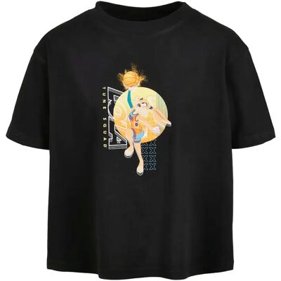 Kinder-T-Shirt Mister Tee Kids Space Jam Lola Playing Cropped Noir 5/6 ans Mixte Kinder-T-Shirt Mister Tee Kids Space Jam Lola Playing Cropped Noir 5/6 ans Mixte