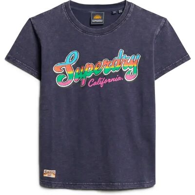 T-Shirt Superdry Cali Sticker Bleu M Femme T-Shirt Superdry Cali Sticker Bleu M Femme