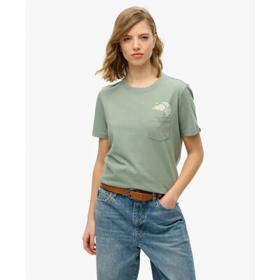 Superdry Bio-Baumwolle Lässiger T-Shirt - T-Shirt Superdry Bio-Baumwolle Lässiger T-Shirt - T-Shirt