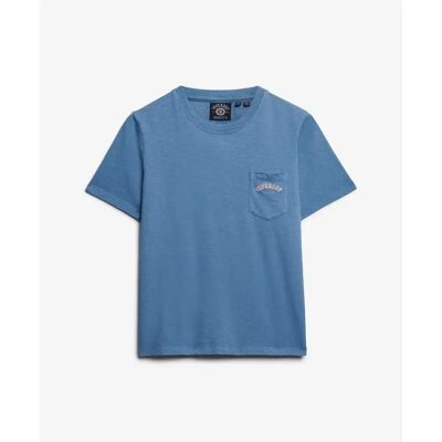 T-Shirt Superdry Garment Dye Essential Bleu 2XS Femme T-Shirt Superdry Garment Dye Essential Bleu 2XS Femme