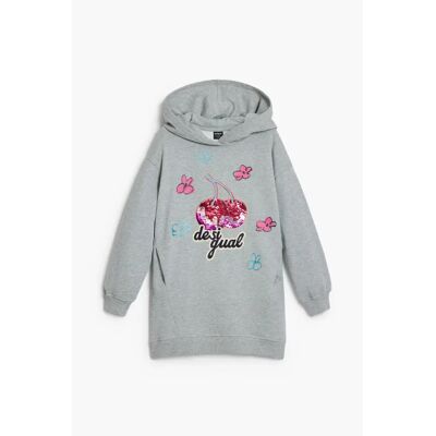 Sweatshirtkleid für Mädchen Desigual Cherries Grau 7/8 Jahre alt Femme Sweatshirtkleid für Mädchen Desigual Cherries Grau 7/8 Jahre alt Femme