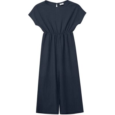 Jersey-Crêpe Kurzarm-Overall mit Weitem Bein Mädchen s.Oliver Bleu 4 Jahre Femme Jersey-Crêpe Kurzarm-Overall mit Weitem Bein Mädchen s.Oliver Bleu 4 Jahre Femme