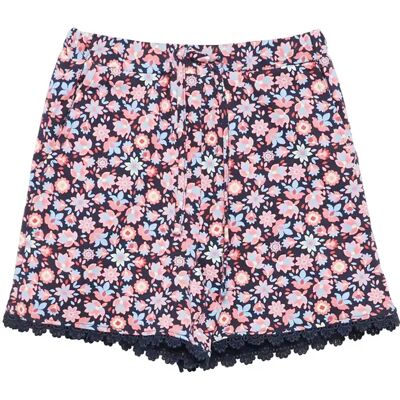 Oversize-Shorts mit ganzflächigem Print / Hohe Taille / Weites Bein Mädchen s.Oliver Bleu 9 Jahre alt Femme Oversize-Shorts mit ganzflächigem Print / Hohe Taille / Weites Bein Mädchen s.Oliver Bleu 9 Jahre alt Femme