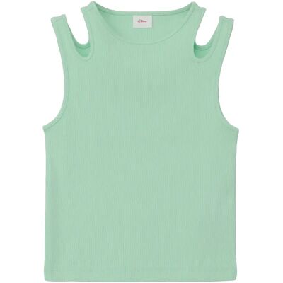 Mädchen Stretchkomfort Tanktop aus Baumwollmischung s.Oliver Vert 11/12 Jahre Femme Mädchen Stretchkomfort Tanktop aus Baumwollmischung s.Oliver Vert 11/12 Jahre Femme