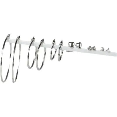 Creolen Ohrringe Set Damen 24 Colours Argenté TU Femme Creolen Ohrringe Set Damen 24 Colours Argenté TU Femme