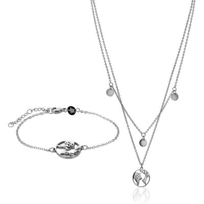 Set aus Halskette und Armband für Frauen Amelia Parker Wanderlust Argenté TU Femme Set aus Halskette und Armband für Frauen Amelia Parker Wanderlust Argenté TU Femme
