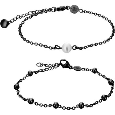 Set aus Halskette und Armband für Frauen Amelia Parker Azure Noir TU Femme Set aus Halskette und Armband für Frauen Amelia Parker Azure Noir TU Femme