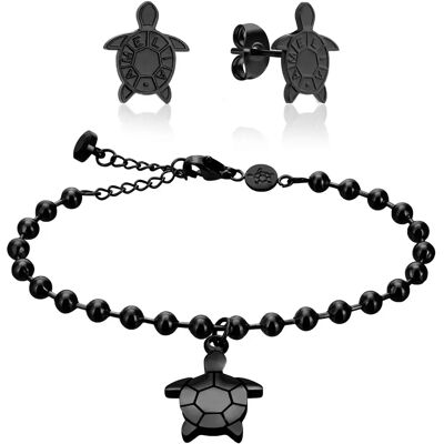 Set aus Halskette und Ohrringen für Frauen Amelia Parker Wisdom Noir TU Femme Set aus Halskette und Ohrringen für Frauen Amelia Parker Wisdom Noir TU Femme