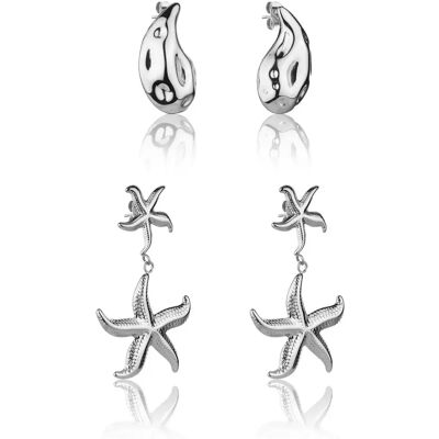 Ohrringe für Damen Amelia Parker Lirien (x2) Argenté 13 mm Femme Ohrringe für Damen Amelia Parker Lirien (x2) Argenté 13 mm Femme
