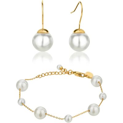 Armband und Ohrringe für Frauen Isabella Ford Linda Pearl Doré TU Femme Armband und Ohrringe für Frauen Isabella Ford Linda Pearl Doré TU Femme