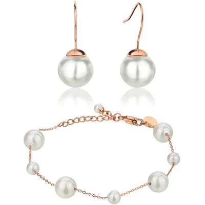 Armband und Ohrringe für Frauen Isabella Ford Linda Pearl Rose TU Femme Armband und Ohrringe für Frauen Isabella Ford Linda Pearl Rose TU Femme