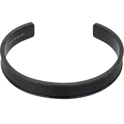 Armband aus echtem Leder und Edelstahl Philipp Blanc Simon Noir 0,09×0,09×0,034 cm Mixte Armband aus echtem Leder und Edelstahl Philipp Blanc Simon Noir 0,09×0,09×0,034 cm Mixte