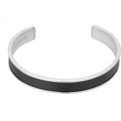 Armband aus echtem Leder und Edelstahl Philipp Blanc Simon Noir 0,09×0,09×0,034 cm Mixte Armband aus echtem Leder und Edelstahl Philipp Blanc Simon Noir 0,09×0,09×0,034 cm Mixte