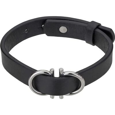 Armband aus echtem Leder und Edelstahl Philipp Blanc Christian Noir 0,09×0,09×0,034 cm Mixte Armband aus echtem Leder und Edelstahl Philipp Blanc Christian Noir 0,09×0,09×0,034 cm Mixte