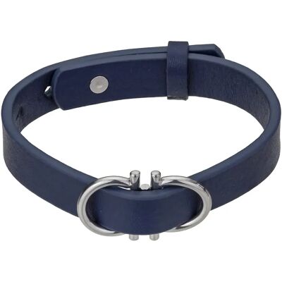Armband aus echtem Leder und Edelstahl Philipp Blanc Christian Bleu 0,09×0,09×0,034 cm Mixte Armband aus echtem Leder und Edelstahl Philipp Blanc Christian Bleu 0,09×0,09×0,034 cm Mixte