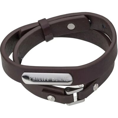 Armband aus echtem Leder und Edelstahl Philipp Blanc Niklas Marron 0,09×0,09×0,034 cm Mixte Armband aus echtem Leder und Edelstahl Philipp Blanc Niklas Marron 0,09×0,09×0,034 cm Mixte