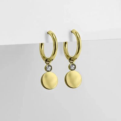 Ohrringe mit Münzanhänger Frau Ponytail & Co Doré TU Femme Ohrringe mit Münzanhänger Frau Ponytail & Co Doré TU Femme