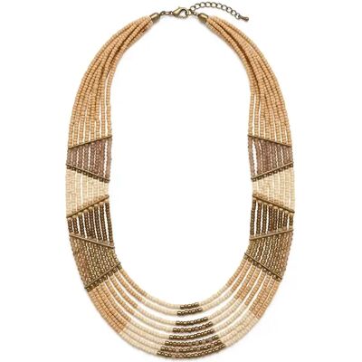 Ethno-Kette Damen Selmark Complementos Beige TU Femme Ethno-Kette Damen Selmark Complementos Beige TU Femme
