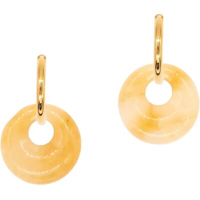 Ohrringe aus Jade für Frauen Sloya Blima Jaune 2,8x1,8 cm Femme Ohrringe aus Jade für Frauen Sloya Blima Jaune 2,8x1,8 cm Femme