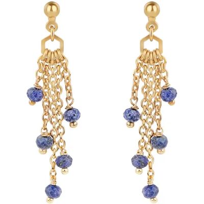 Ohrringe aus Lapislazuli für Frauen Sloya Elyssa Bleu 3,5x1,3 cm Femme Ohrringe aus Lapislazuli für Frauen Sloya Elyssa Bleu 3,5x1,3 cm Femme