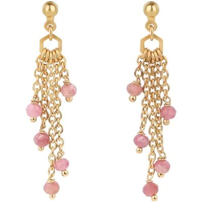 Ohrringe aus Turmalin für Frauen Sloya Elyssa Rose 3,5x1,3 cm Femme Ohrringe aus Turmalin für Frauen Sloya Elyssa Rose 3,5x1,3 cm Femme